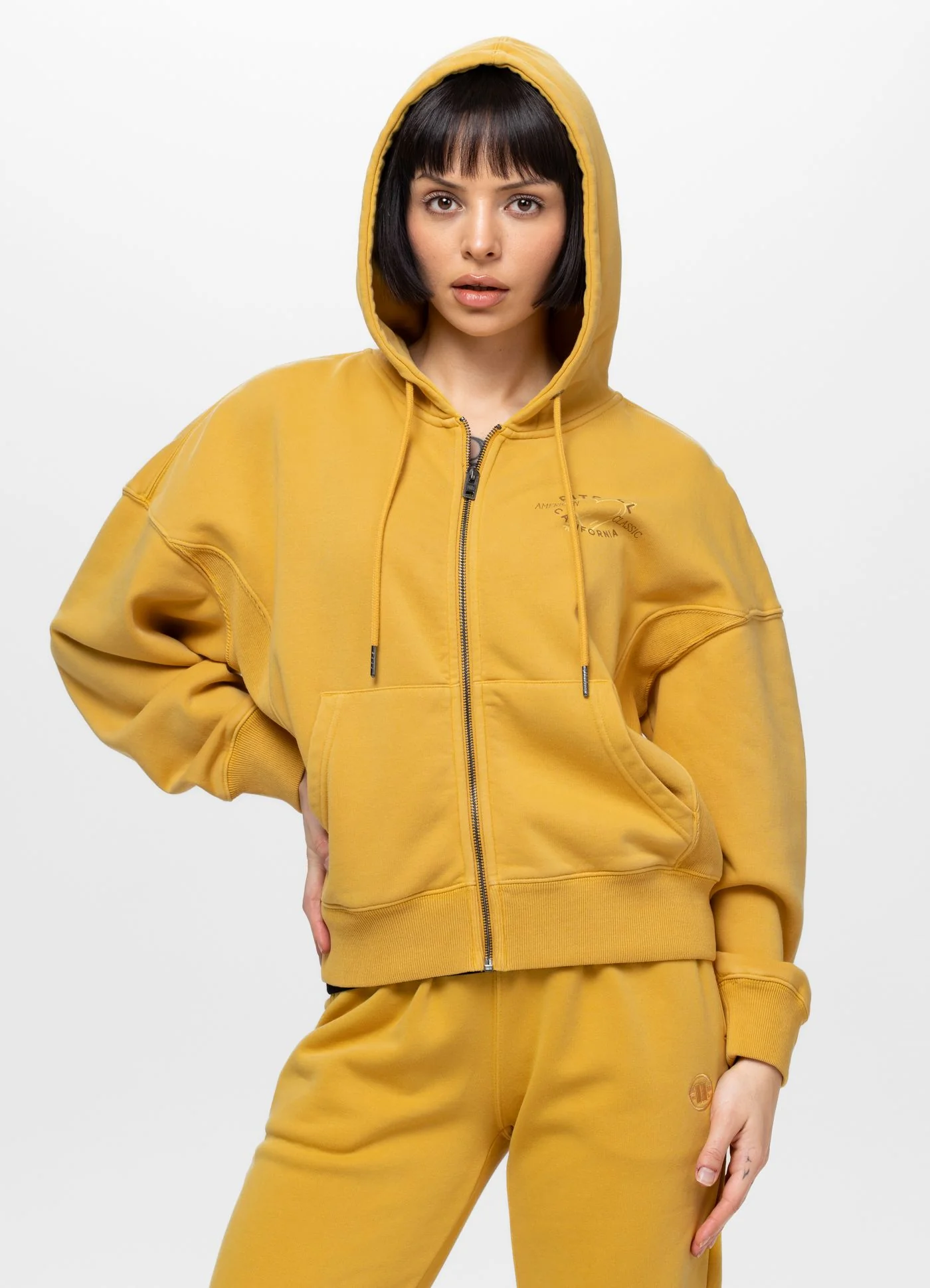 Bluza rozpinana z kapturem damska Washed MANZANITA HEART - Image 7