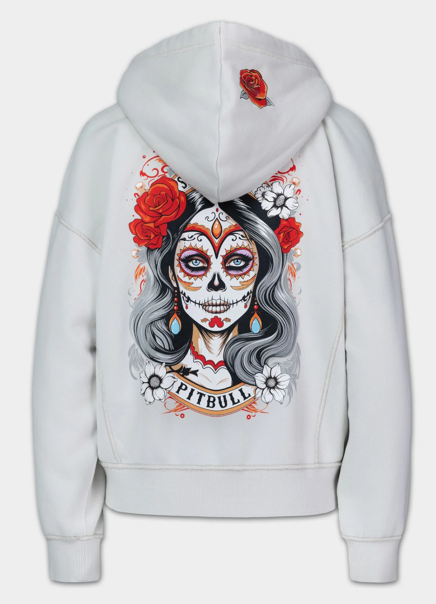 Bluza rozpinana z kapturem Washed LOVIA SANTA MUERTE - Image 4