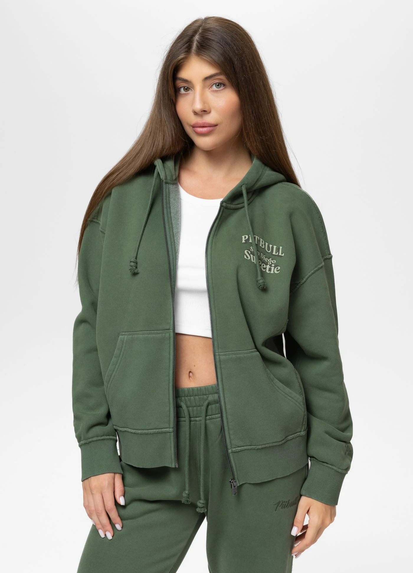 Bluza rozpinana z kapturem Washed LOVIA SWEETIE - Image 6