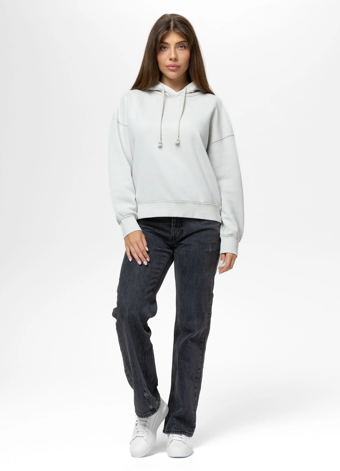 Bluza z kapturem Washed LOVIA - Image 2