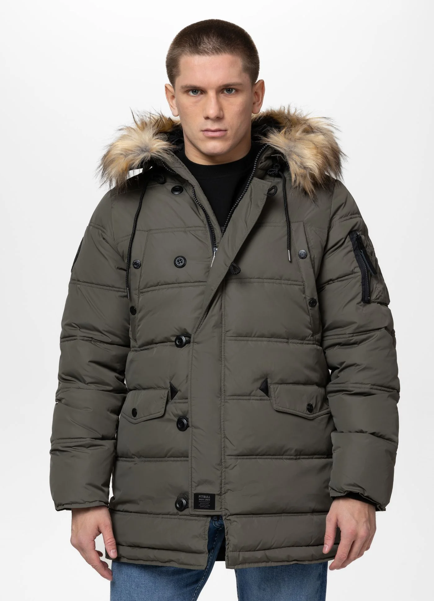 Kurtka zimowa pikowana parka z kapturem KINGSTON II - Image 6